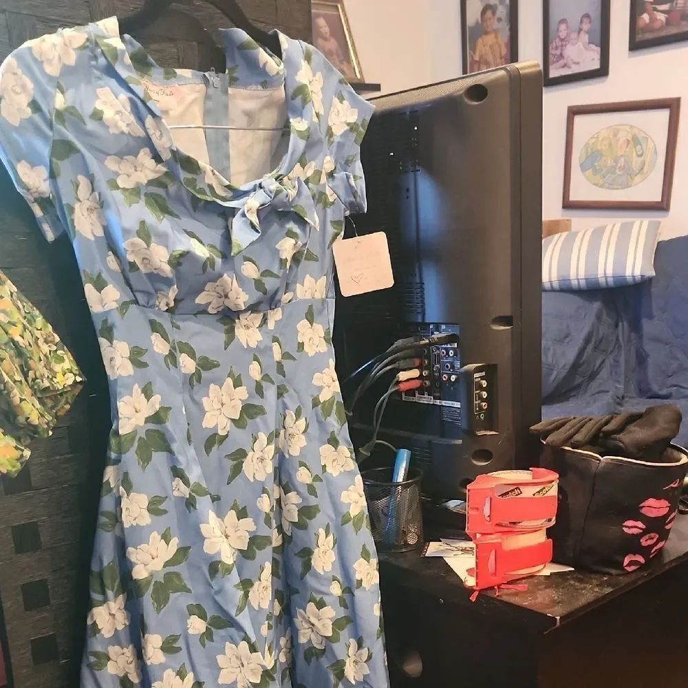 HEART OF HAUTE floral Blue Dress Size S